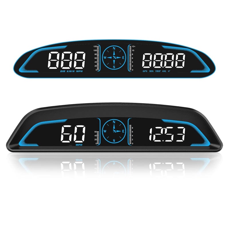 sinoTrack Digital GPS Speedometer Universal Heads Up Display for Car 5.5 inch Large LCD Display HUD with MPH Speed Fatigued Driving Alert Overspeed Alarm Trip Meter for All Vehicle - Image 1